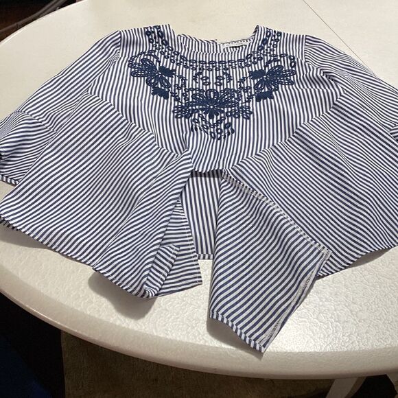 Bishop+young Striped Knot Front Shirt M - Picture 6 of 11